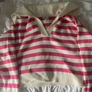 Sincerely Jules pink striped sweater